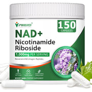 NAD+ Trans Resveratrol: 1000mg Pure Organic Liposomal NAD Nicotinamide Riboside Resveratrol, 150 Caps