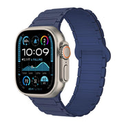 Miranzoa Magnetic Silicone Watch band compatible with Apple Watch 46mm 45mm 44mm 41mm 40mm Ultra 2 SE Series 10 9 8 7 6 5 4