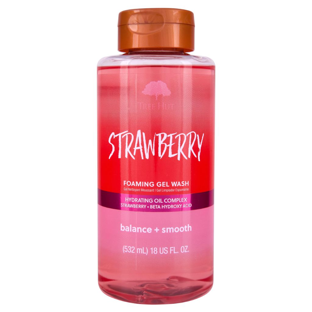 Tree Hut Strawberry Foaming Gel Wash | Made with our Hydrating Oil Complex | 18 fl oz.