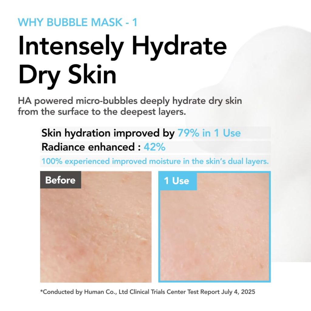 MENOKIN 30 Seconds Quick Bubble Mask [MOIST] - [Hyaluronic Acid] 70 Uses, 3.21 fl.oz
