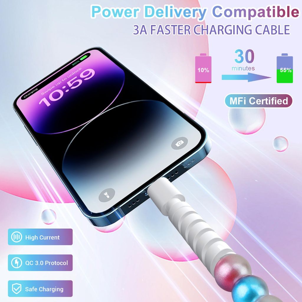 Aolcev for iPhone Charging Cord 66W Fast Charger Cable 3.3FT