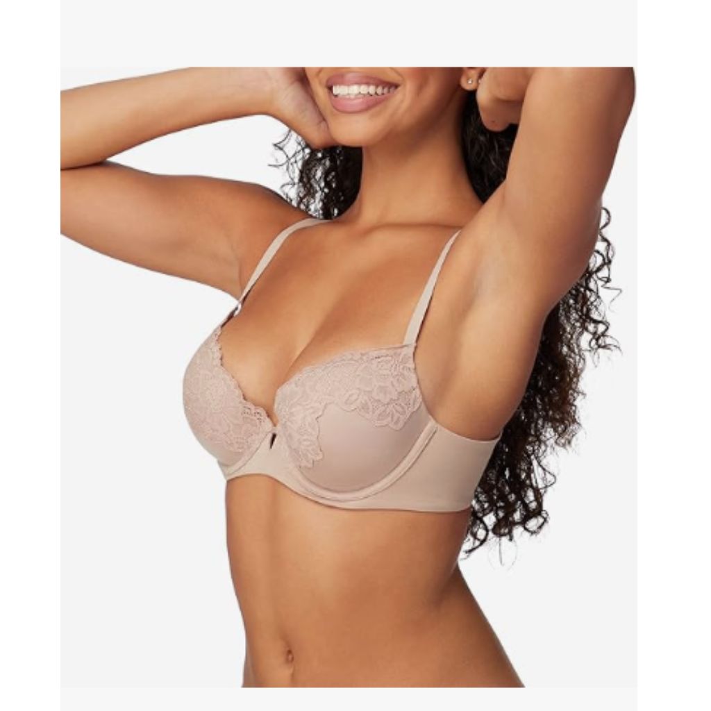 Maidenform Women's Comfort Devotion Your Lift Underwire Bra With Lace Trim, Convertible Straps 36A