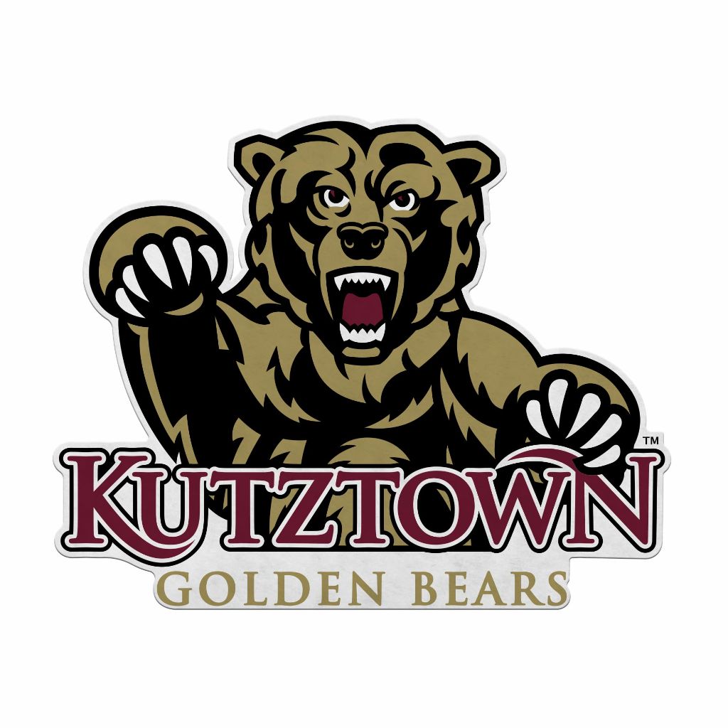 Rico Industries NCAA Kutztown Golden Bears Shape Cut Pennant - Home and Living Room Décor - Soft Felt EZ to Hang