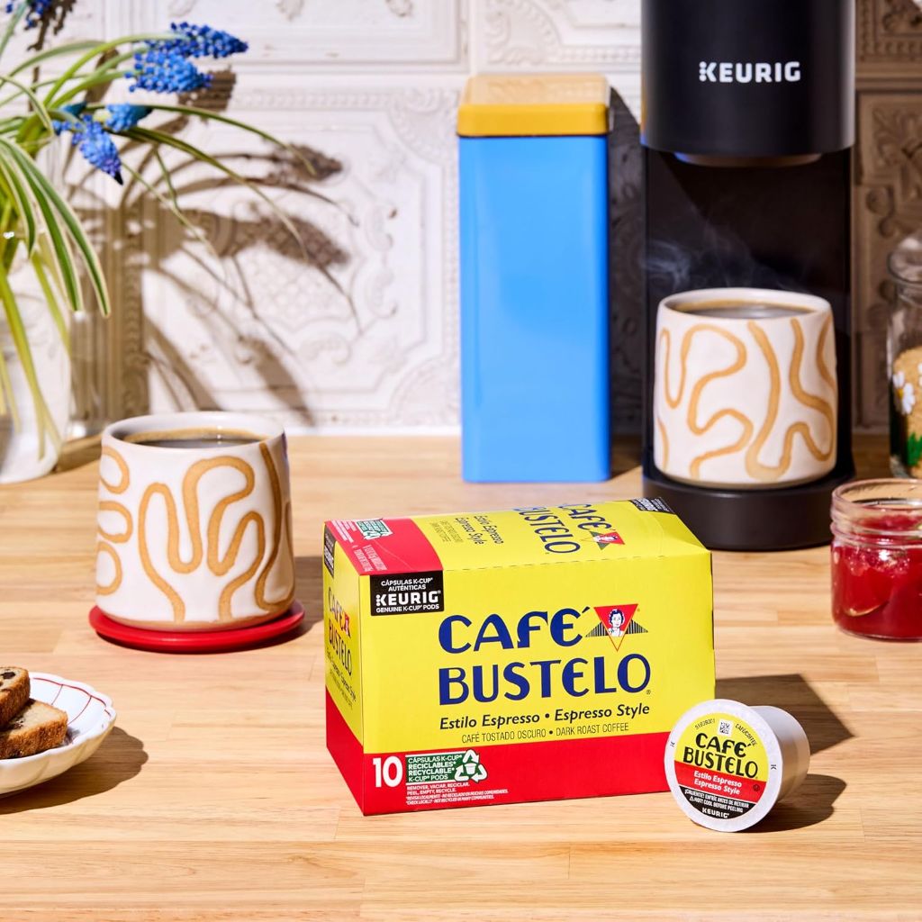 Café Bustelo Espresso Style Dark Roast Keurig K-Cup Coffee Pods, 60ct