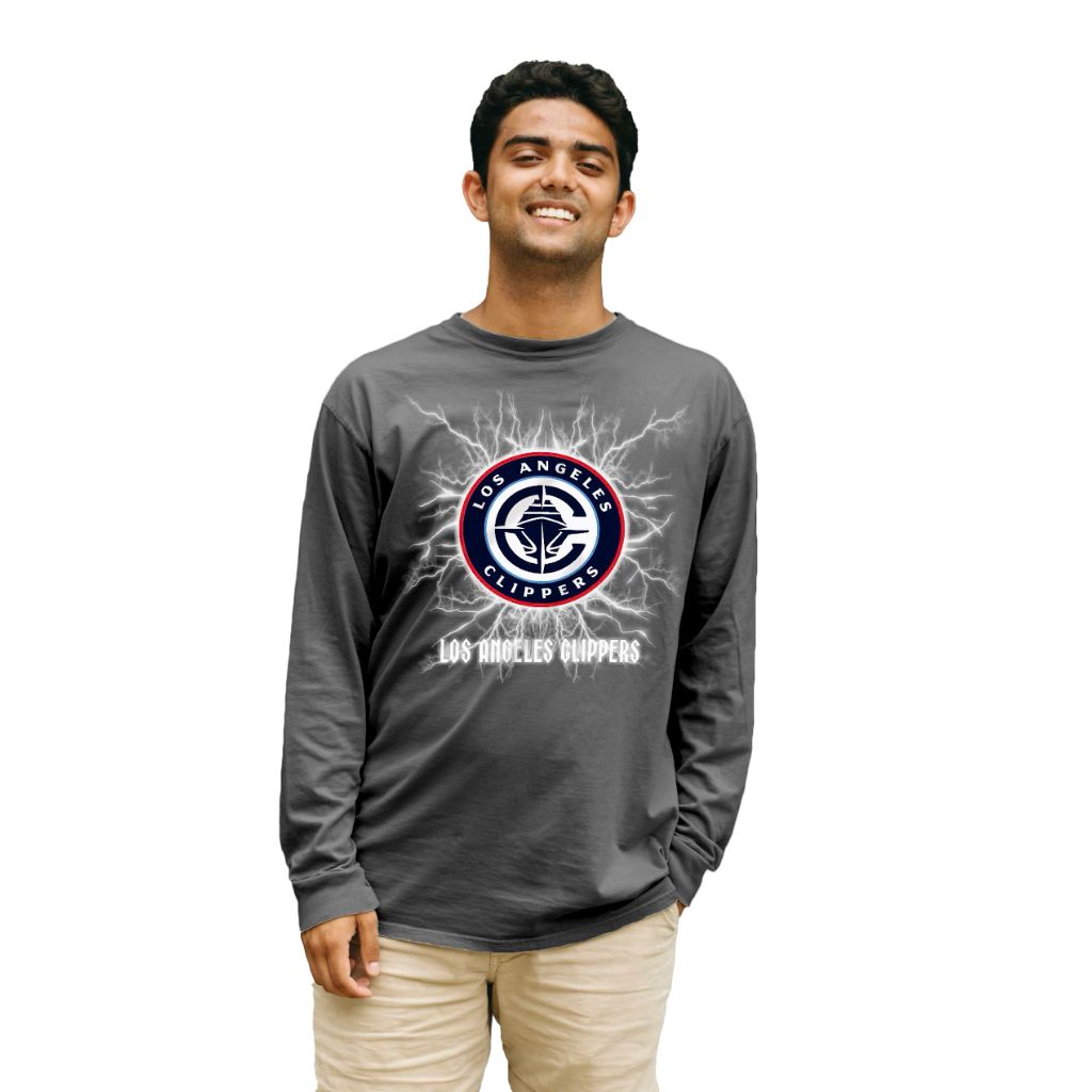 SZ S, Blue 84- Los Angeles Clippers Long Sleeve T-Shirt Ringspun Electric | Black