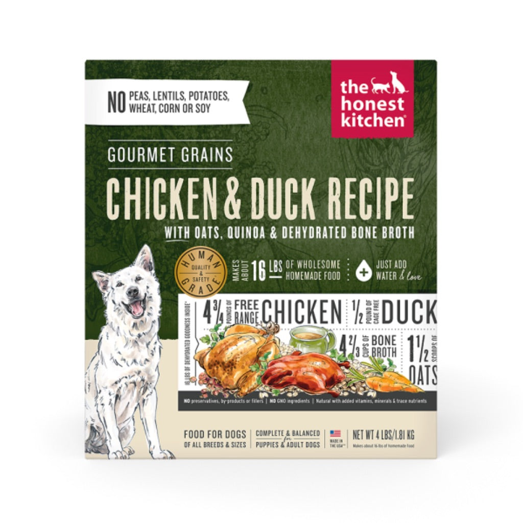 Honest Kitchen Dog Gourmet Grains Chicken and Duck 4Lbs. Box