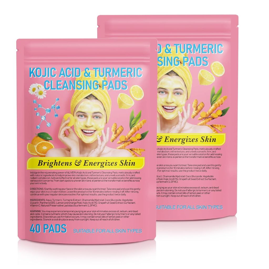 Aliver - Turmeric Kojic Acid Cleansing Pads 2 Pack