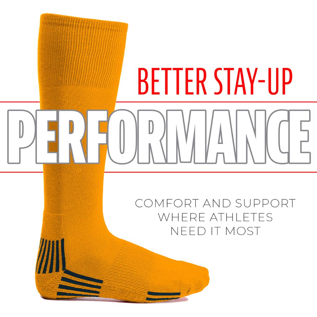 Franklin Sports Youth Baseball + Softball Socks - Gold Baseball + Softball Knee Length for Kids, Youth Large