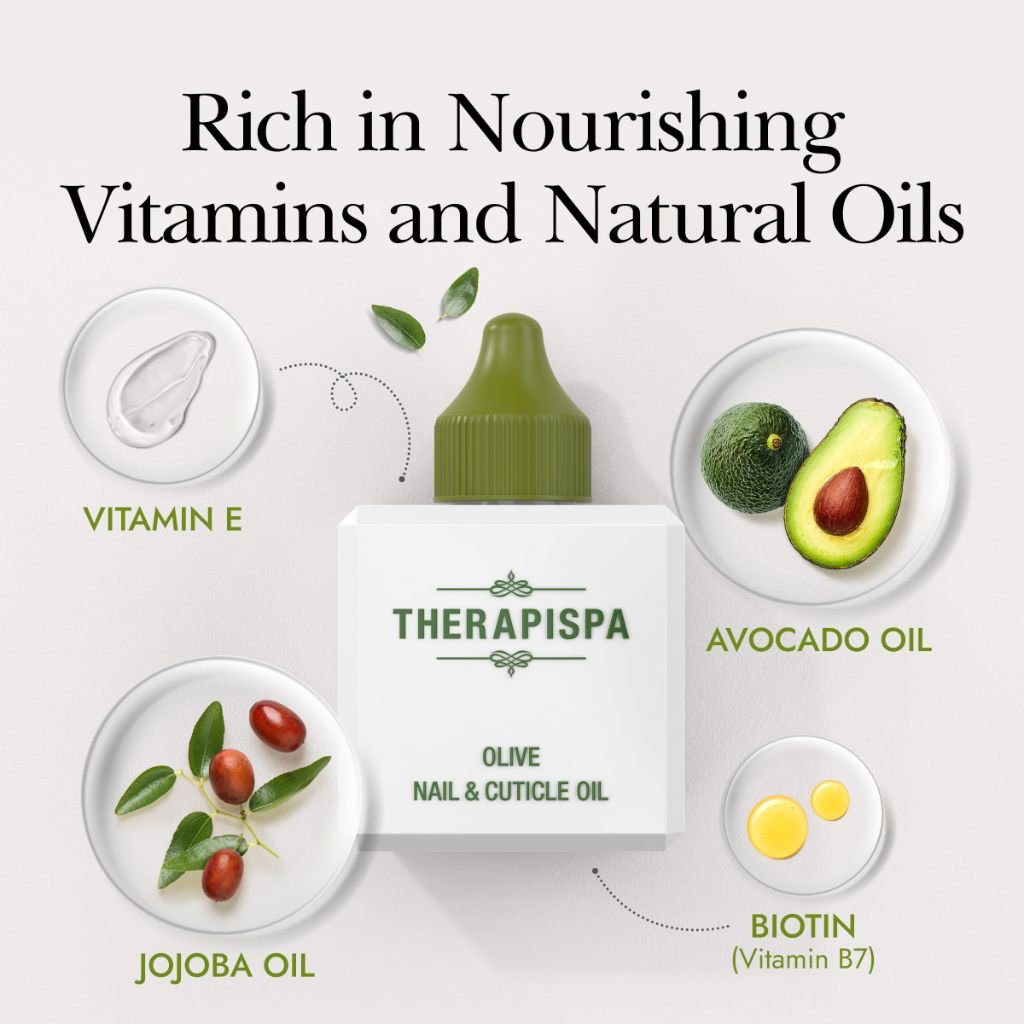 THERAPISPA Nail & Cuticle Oil with Avocado, Jojoba, Biotin & Vitamin E (Lemon, 2.0 fl oz)