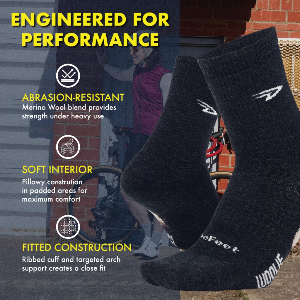 DeFeet Men's Woolie Boolie 4-Inch Sock, Charcoal, Large