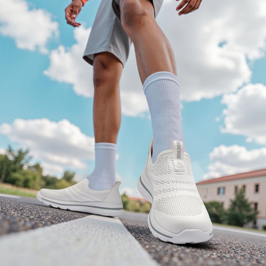 ODCKOI Men's Hands Free Walking Shoes - Slip-On Sneakers - 10