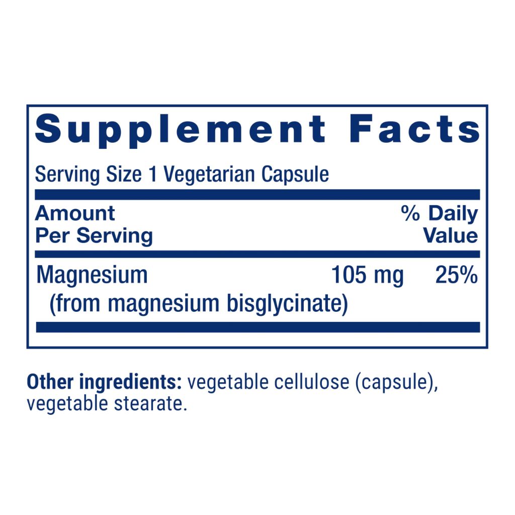 Life Extension Magnesium Glycinate, Heart Health, Bone Health, Nerve and Muscle Support, 90 Capsules