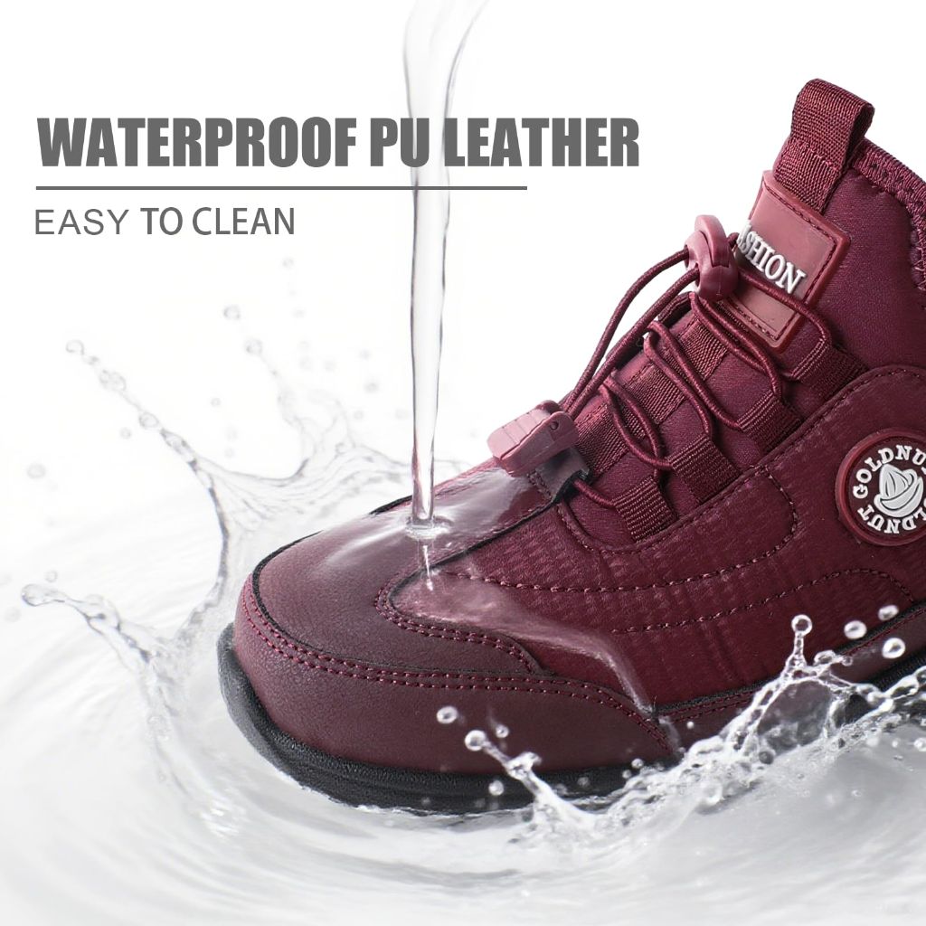 Goldnut Winter Boots for Women: Wine Red, Size 8