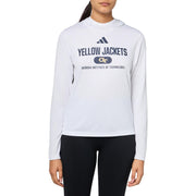 Adidas Women's D4T Georgia Technical University Lightweight Hoodie, White/Collegiate Navy/Georgia Technical University, Large/Tall