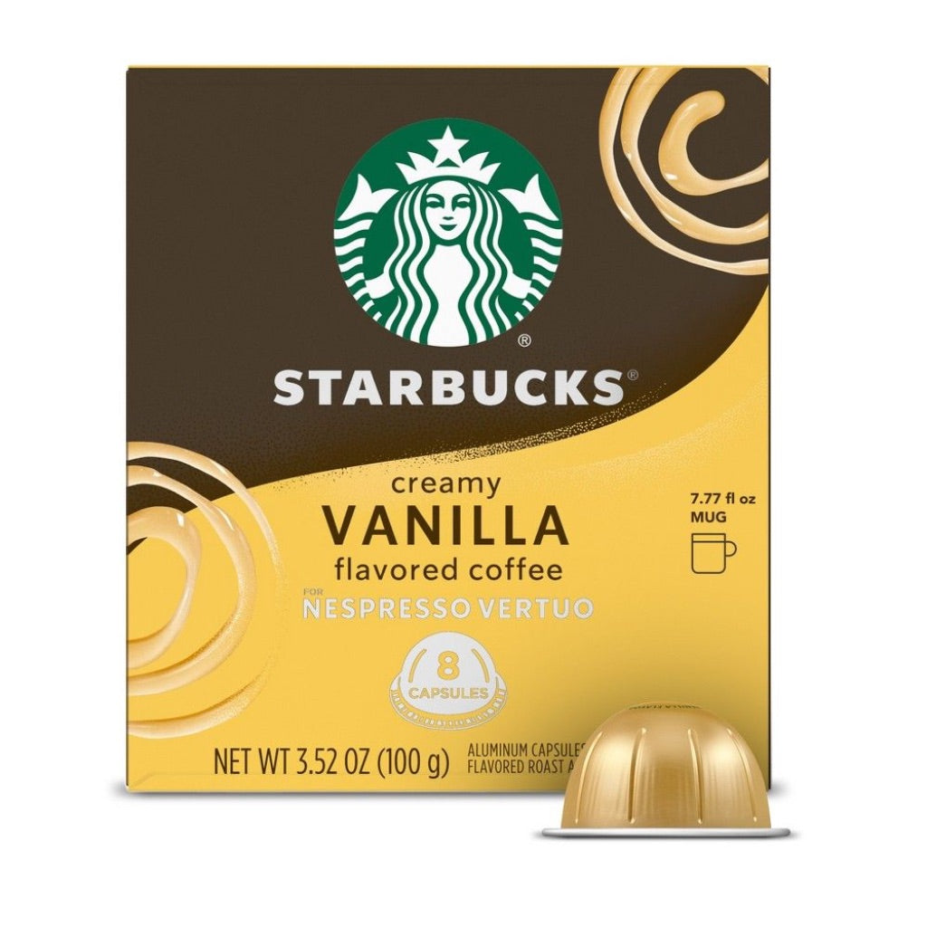 Starbucks by Nespresso Vertuo Line Creamy Vanilla Flavor Light Roast Coffee Pods - 32ct