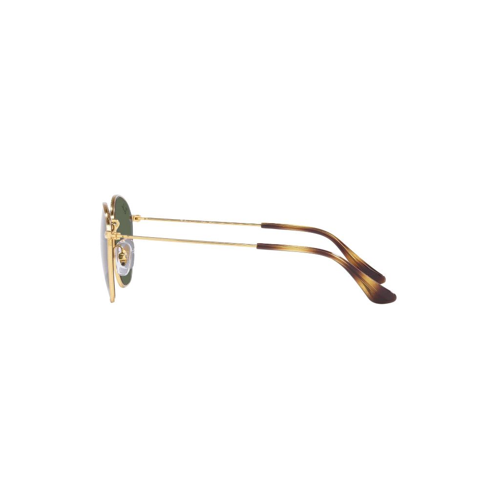 Ray-Ban Junior Kids' Rj9572s Rob Round Sunglasses, Gold/Dark Green, 48 mm