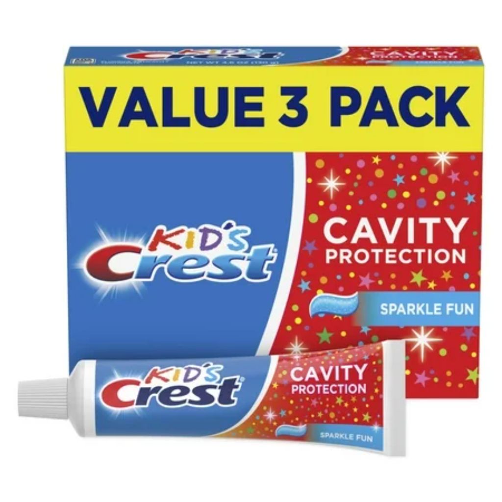 Crest Kids Cavity Protection Toothpaste  Sparkle Fun Flavor  4.6 oz Triple Pack  For Ages 3+