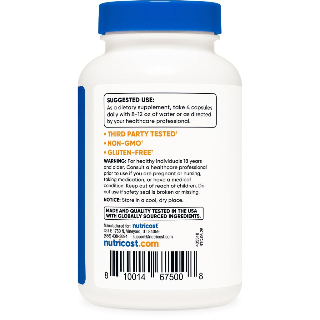 Nutricost L-Leucine 2,000mg, 120 Vegetarian Capsules, Non-GMO, Gluten Free, 30 Servings