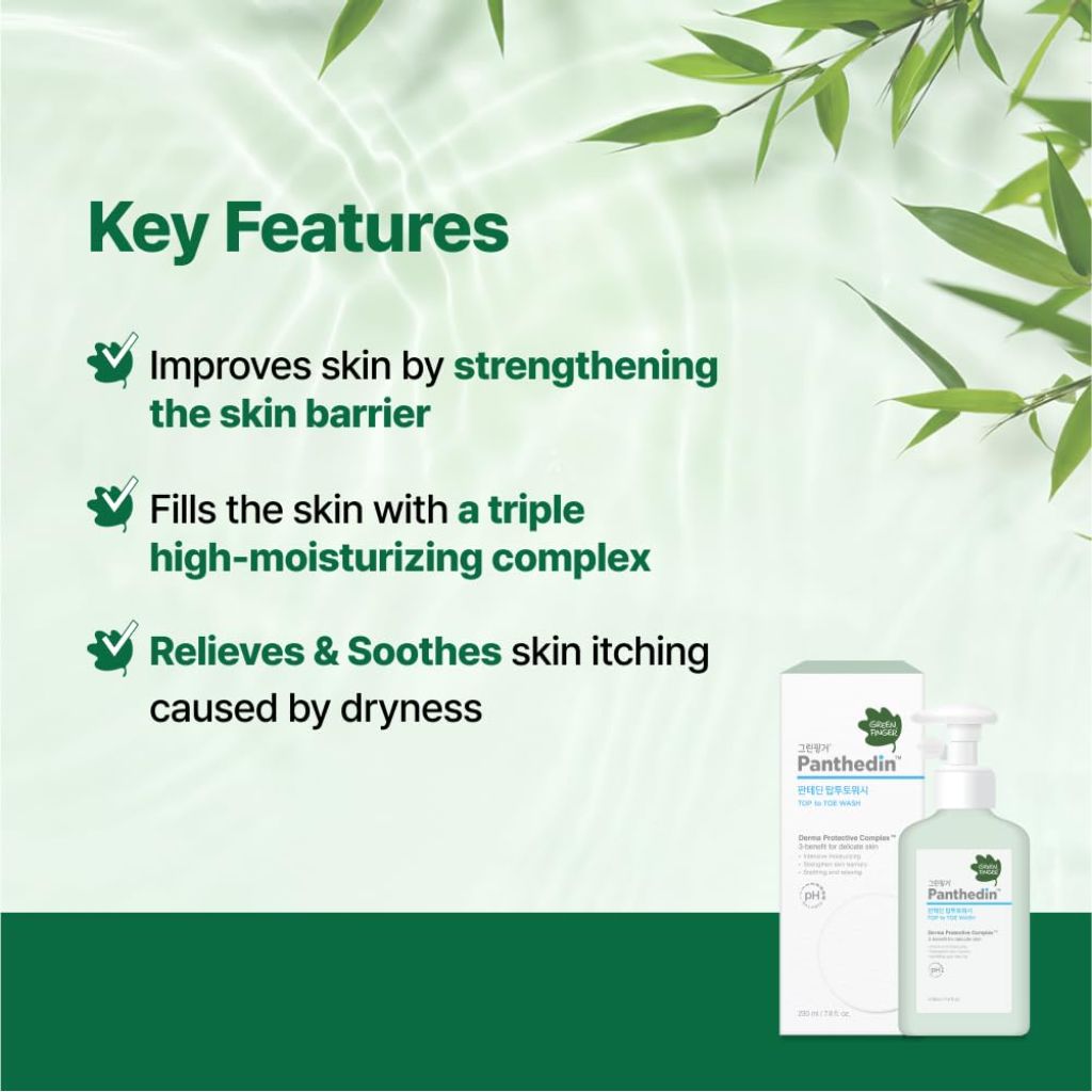 GREEN FINGER Panthedin Top to Toe Wash & Shampoo 7.8 Fl Oz