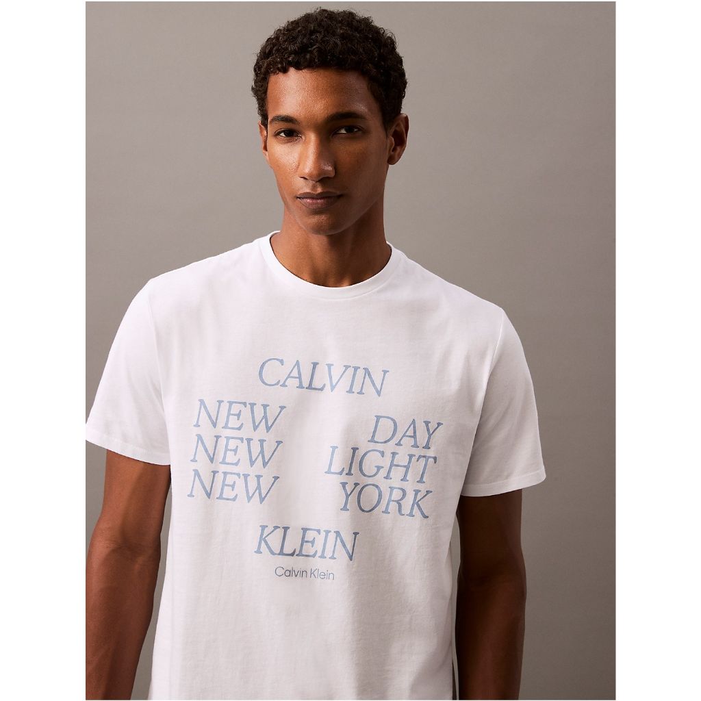 Calvin Klein Men's Graphic Tees, XL, White