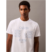 Calvin Klein Men's Graphic Tees, XL, White
