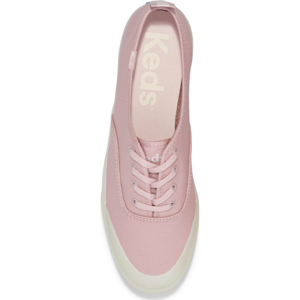 Keds Women's Keds Champion Toe Cap Lace Up, Mauve/White TRX Splash Canvas, 5 Medium