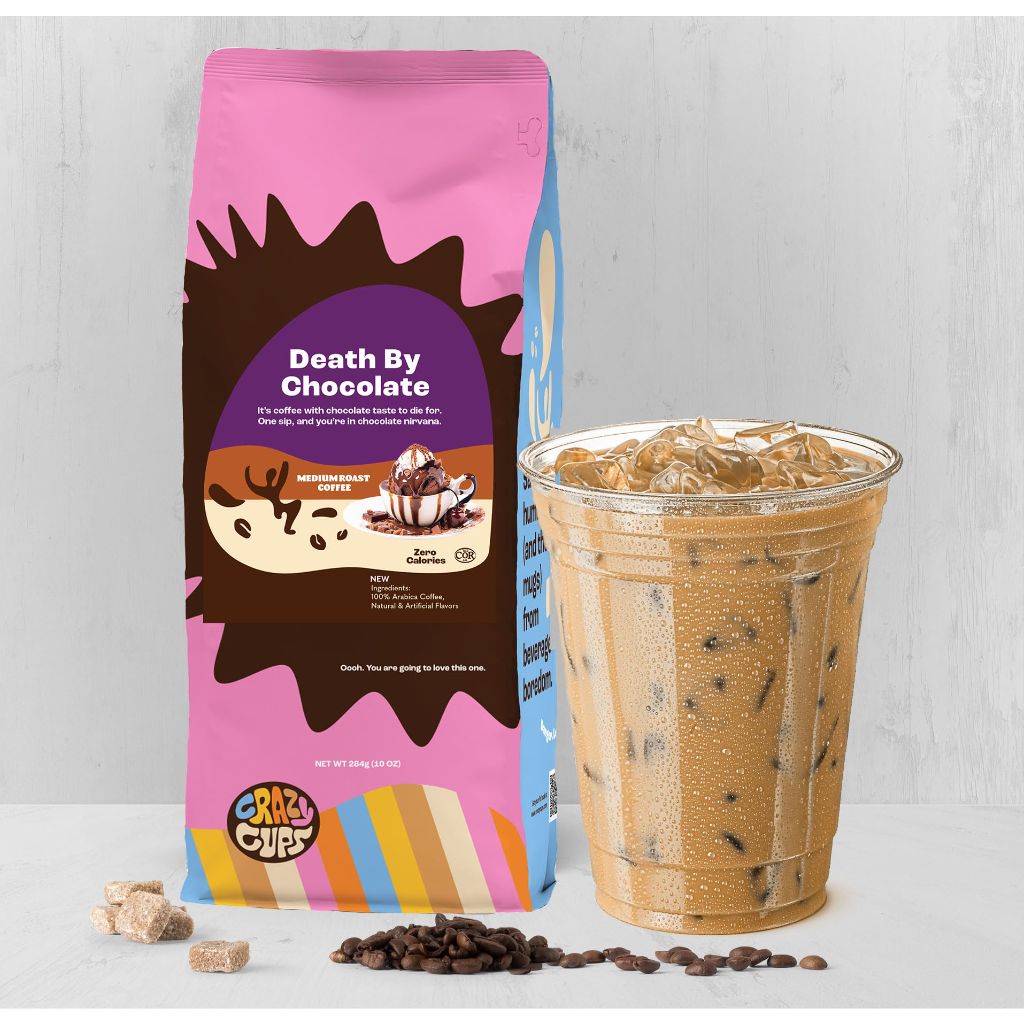 Crazy Cups Death By Chocolate 10 Oz, Medium Roast