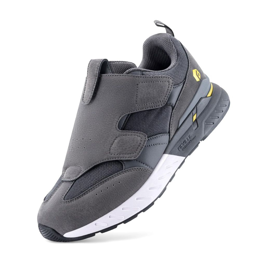 FitVille Extra Wide Slip-on Sneakers for Men, Rebound Core V10, Steel Grey - size 12
