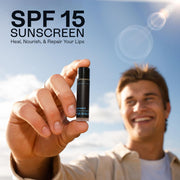 Stealth Balms Men's Organic Mint Lip Balm - SPF 15 Sun Protection - 3 Pack
