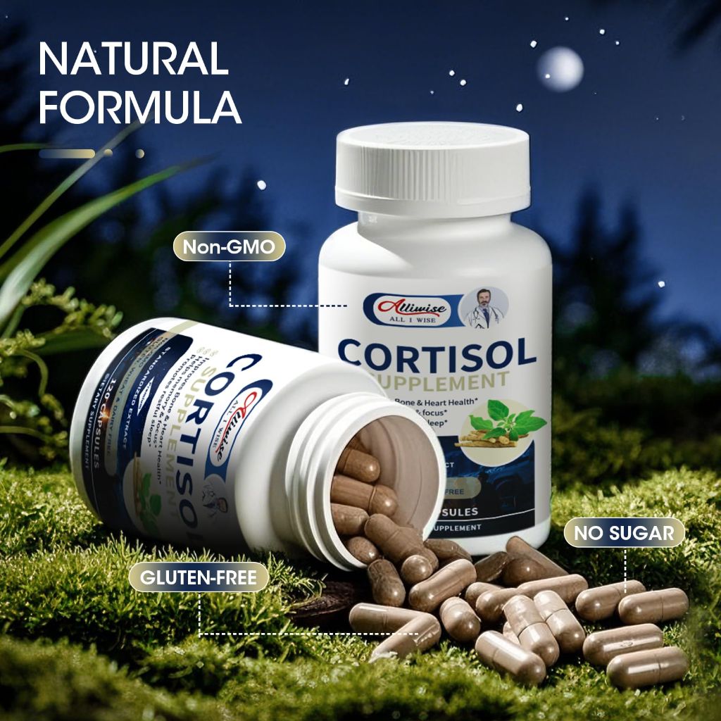 Alliwise Cortisol Supplements - 120 Count (2 Pack)