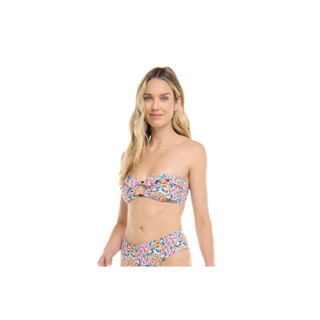 EIDON Aria Floralscape Bandeau Bikini Top -M
