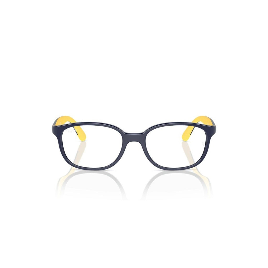 Ray-Ban Kids' RY 1632 Junior Vista 1632 Eyewear Frames - Dark Blue on Rubber Yellow, 48-16-130