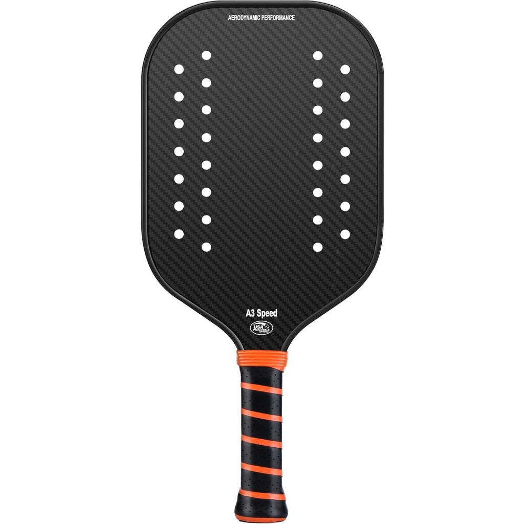 QVF 3K Raw Carbon Fiber Pickleball Paddle Designed for Swing Speed and Maneuverability