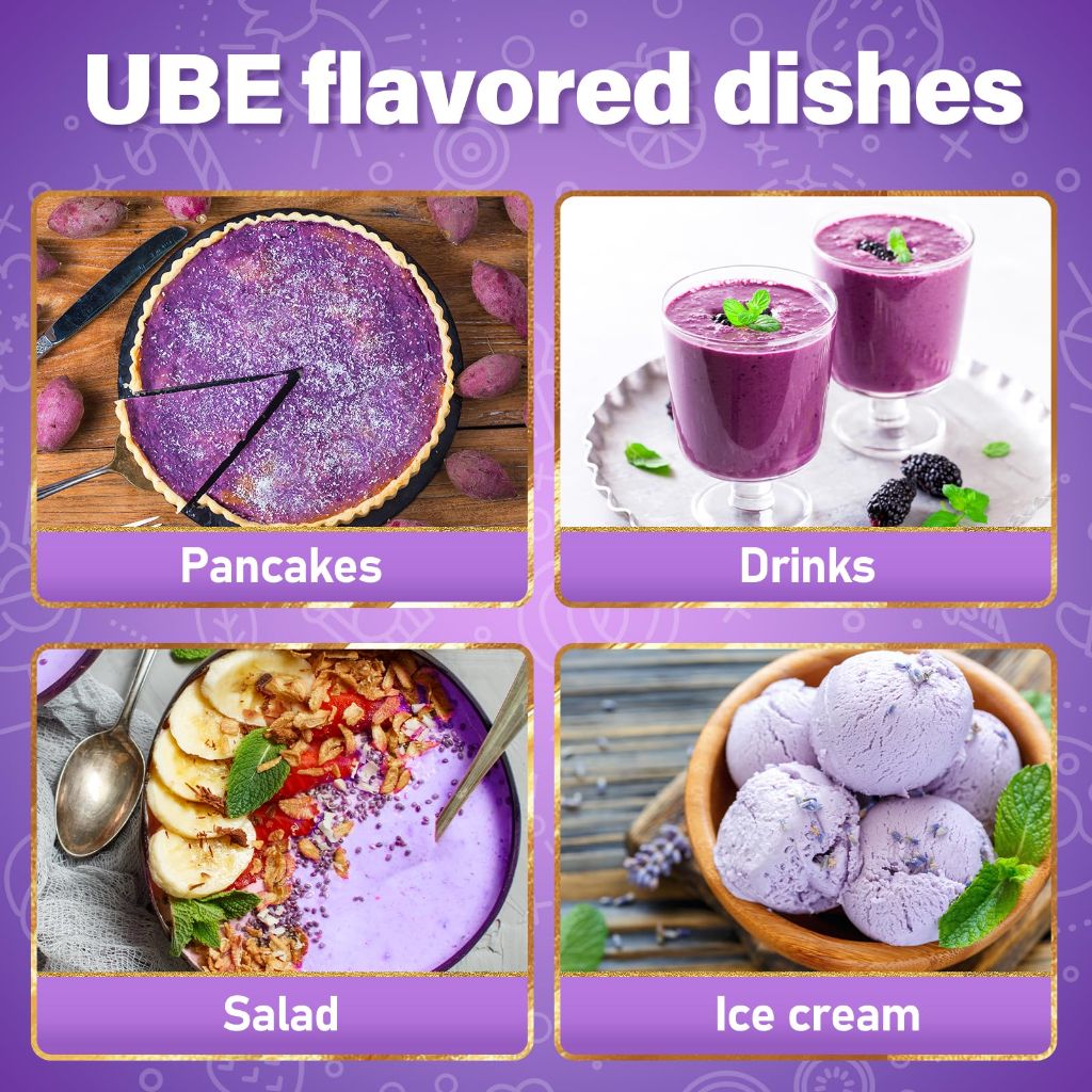 Rylenor 3oz Ube Extract for Baking – Purple Yam Flavoring, Alcohol-Free with Dropper