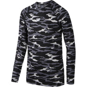 New Balance Boys Base Layer Long-Sleeve Insulated Compression Shirt - Black Camo, Size M (10/12)