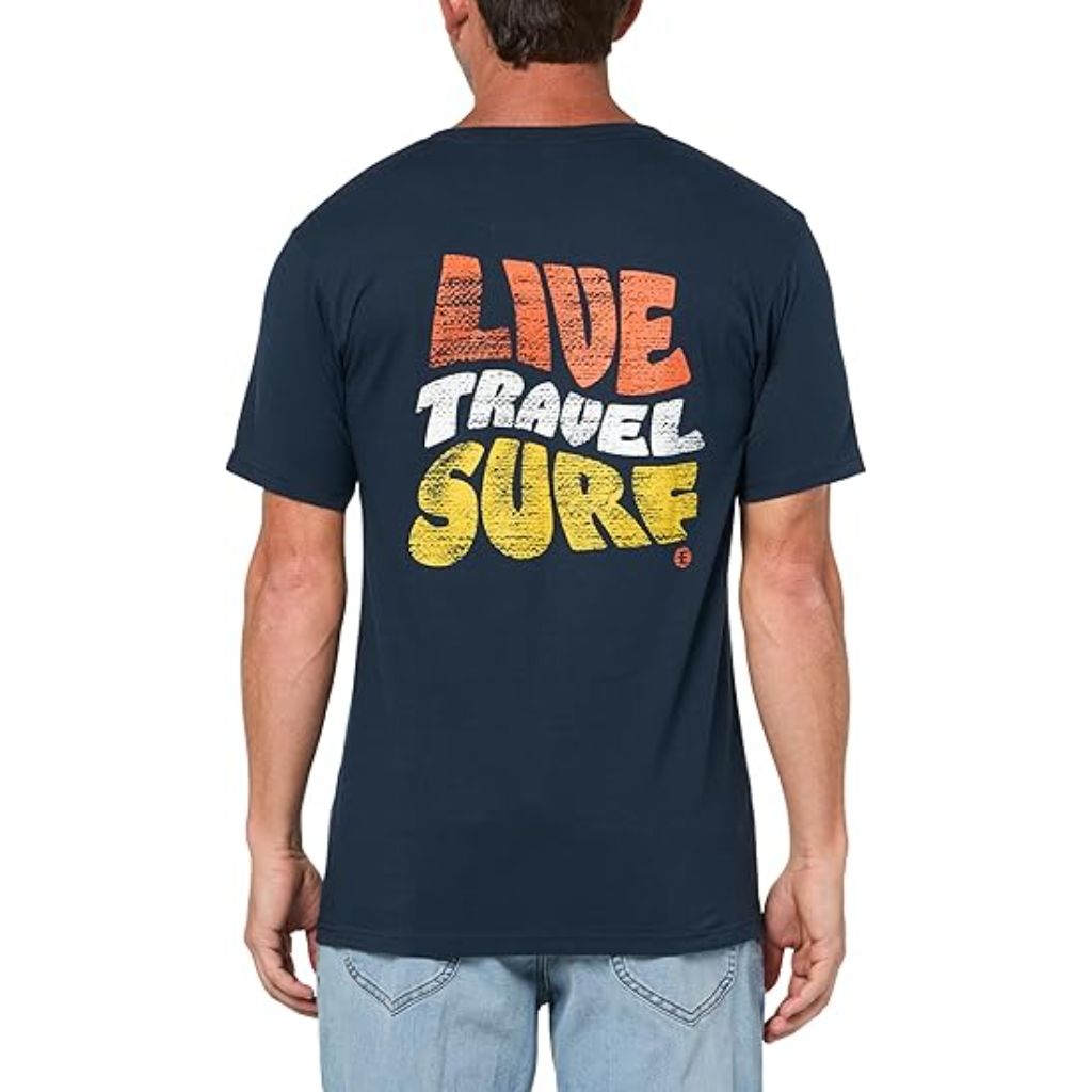 Eidon Young Men's Trippy Short Sleeve T-Shirt - Navy, XL