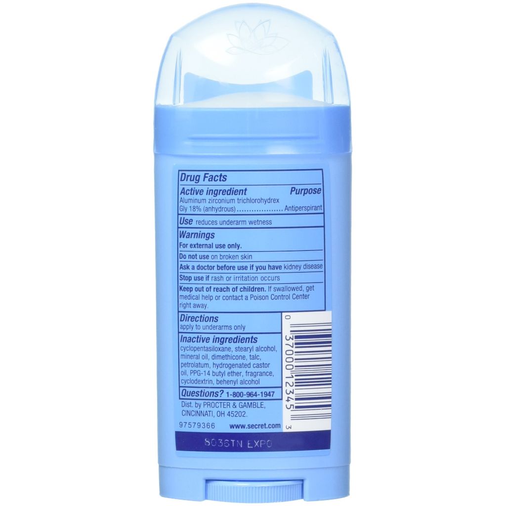 Secret pH Balanced Anti-Perspirant Invisible Solid Deodorant Stick - Shower Fresh, 2.6 oz.