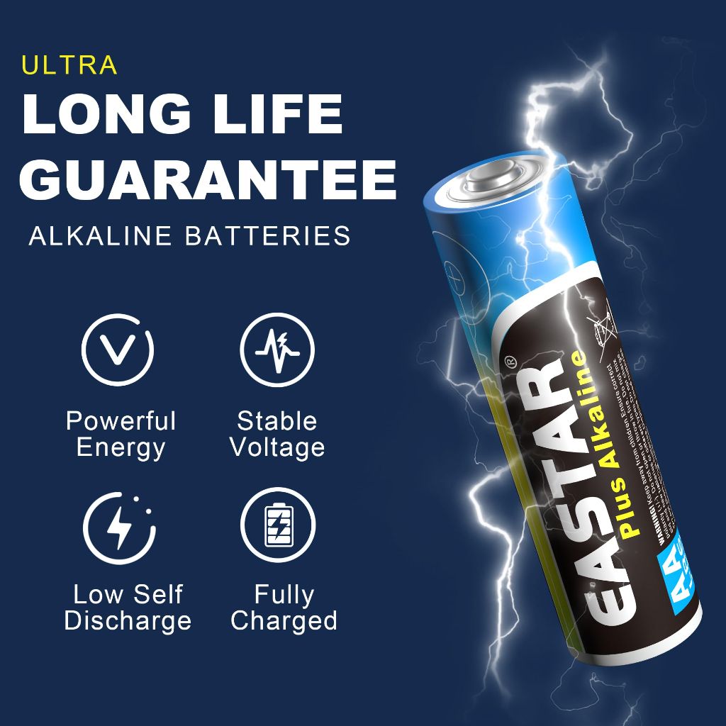 EASTAR BTS AA Alkaline Batteries 8 Pack, High Performance Double A Batteries with Leak-Proof Design, Long Shelf Life (10 Years)
