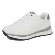 JABASIC Women Fashion Sneakers Breathable Lace-Up Tennis  (8,White)