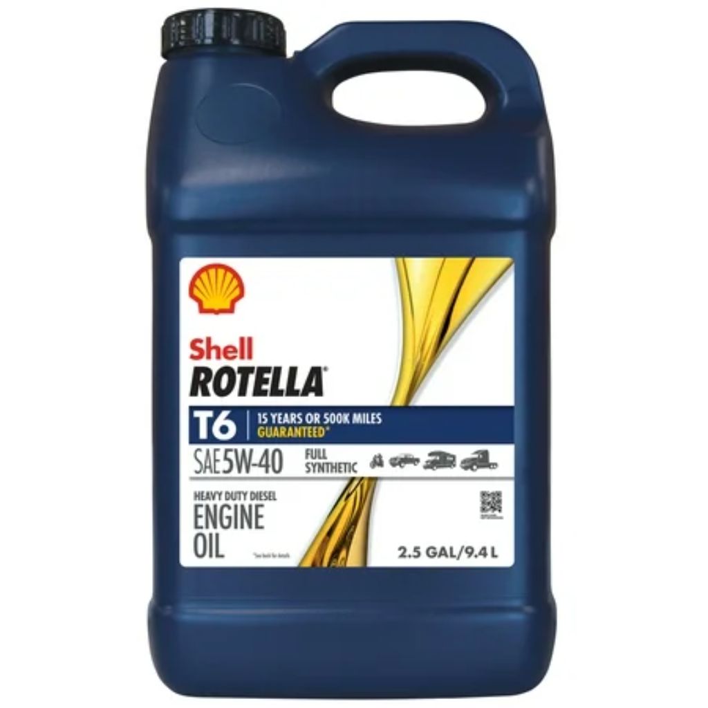 Shell Rotella T6 Full Synthetic 5W-40 Diesel Engine Oil  2.5 Gallon