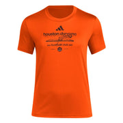 adidas Women's MLS Soccer Pre-Game Short Sleeve T-Shirt - Houston Dynamo, Collegiate Orange (2XL)