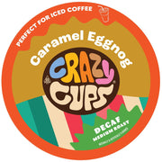 Crazy Cups Decaf Flavored Coffee Pods, Decaf Eggnog Coffee | 22 Count