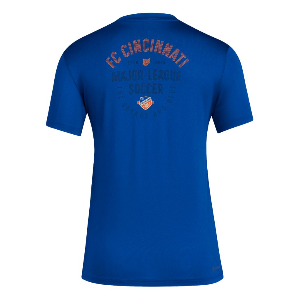 Adidas Women's FC Cincinnati Local Stoic Short Sleeve Pre-game T-shirt, Team Royal Blue, Large Tall