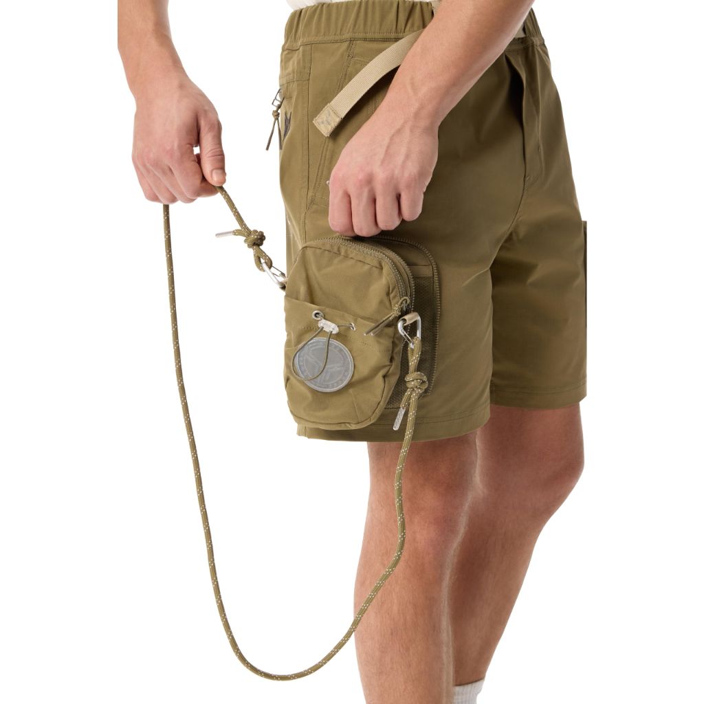 Cross-eyed Moose Men's Boombox Short with Crossbuddy Bag Detachable Cargo Pockets Standard, Dusky Green, XXL