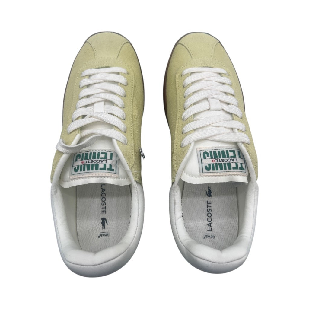 Lacoste Men's Baseshot Sneakers, Size 7.5, Light Green/Dark Gum