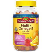 Nature Made Women Multi Plus Omega 3 Women Multivitamin Gummies - Lemon, Orange & Strawberry - 150ct