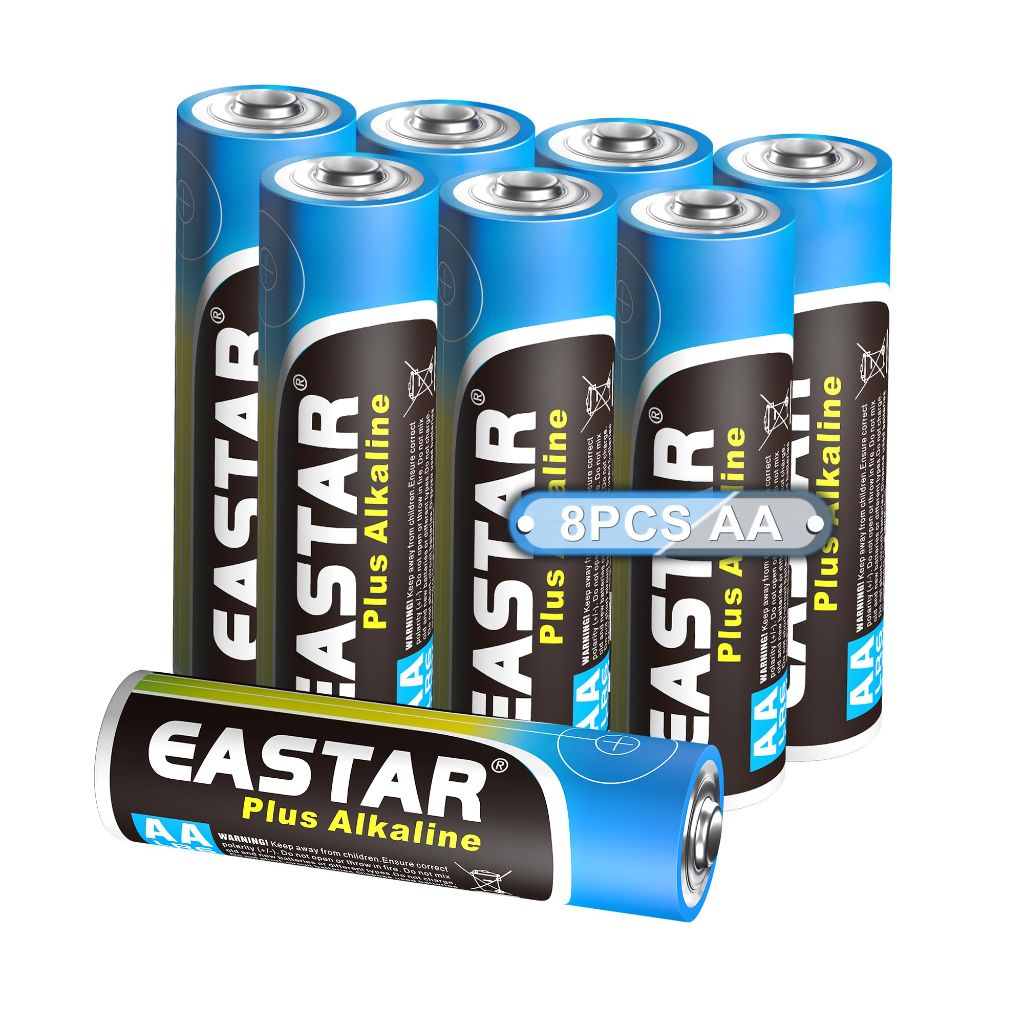 EASTAR BTS AA Alkaline Batteries 8 Pack, High Performance Double A Batteries with Leak-Proof Design, Long Shelf Life (10 Years)