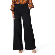 DEE OCLEPPO Women's Juniper Wide Leg Pant with Utility Pockets Standard, Black WASH, Size 2