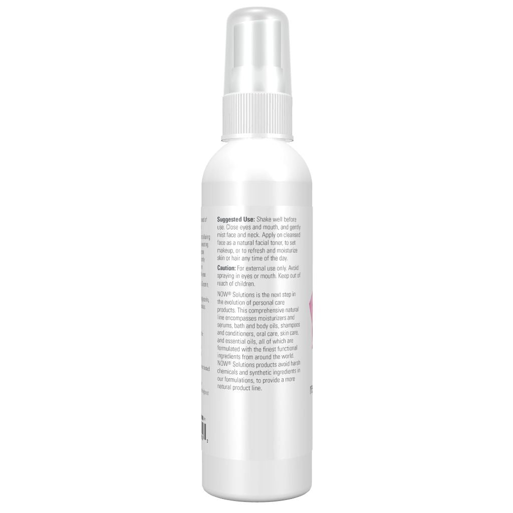 NOW Solutions Rosewater Rejuvenating Mist, Hydration and Rejuvenation Spray for All Skin and Hair Types, 4OZ