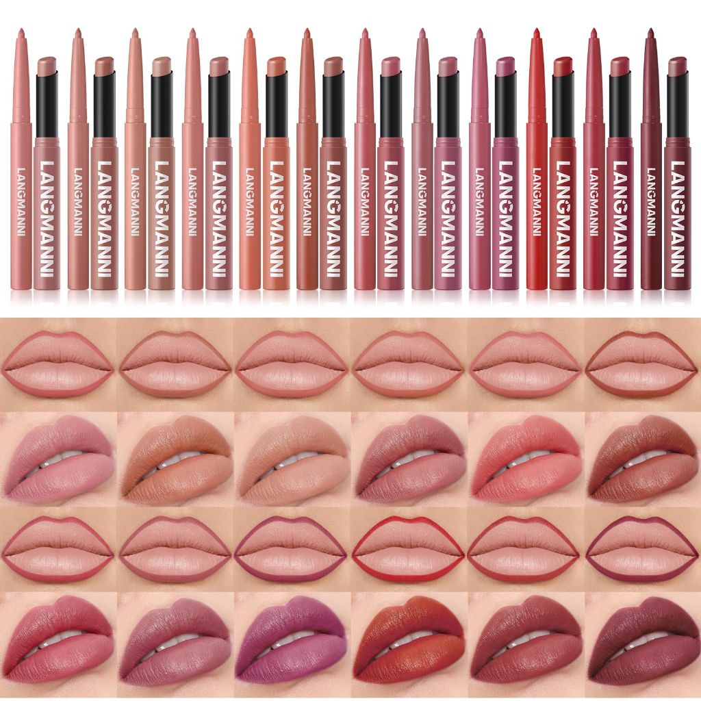 Jolilab 6Pcs Lip Set: 3 Colors Lip Liner+3 Colors Lipstick (#02+04+07)